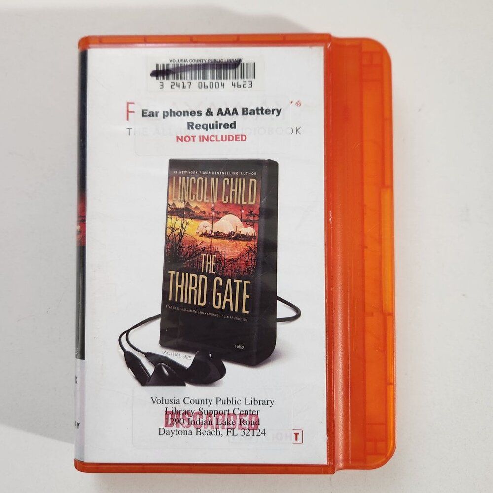 The Third Gate by Lincoln Child Playaway Audiobook, Former Library Copy